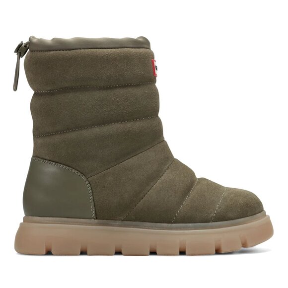 Hunter Shoes - Hunter Maribel Lug Sole Insulated Waterproof Snow Booties in Medium Green